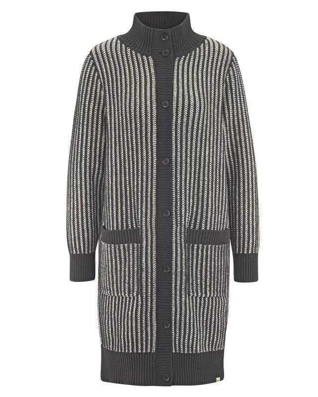 HempAge Hanf Strickjacke - Farbe anthrazit / natur aus Hanf und Bio-Baumwolle