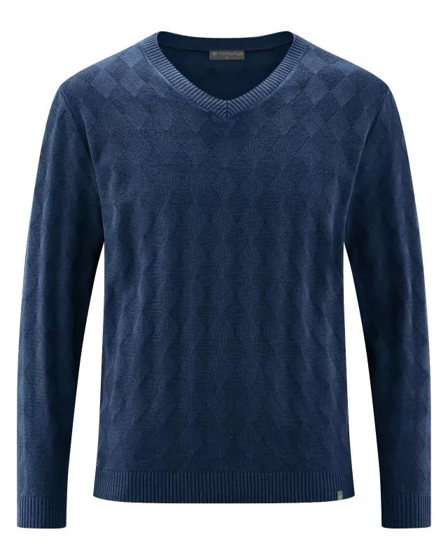 HempAge Hanf Pullover - Farbe navy aus Hanf und Bio-Baumwolle