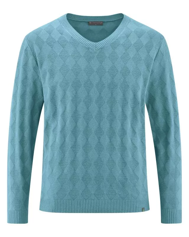 HempAge Hanf Pullover - Farbe wave aus Hanf und Bio-Baumwolle