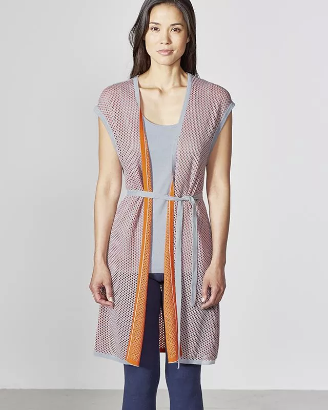 HempAge Hanf Weste - Farbe carrot / grey aus Hanf und Bio-Baumwolle
