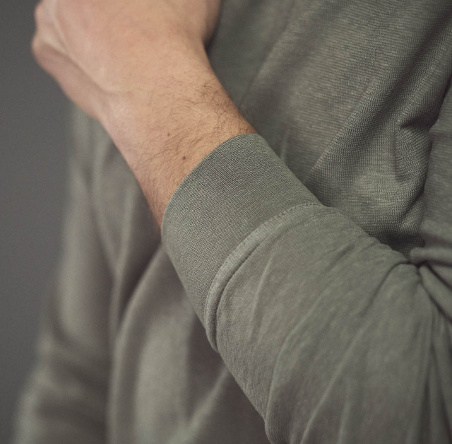 HempAge Hanf Langarmshirt - Farbe thyme aus Hanf und Bio-Baumwolle