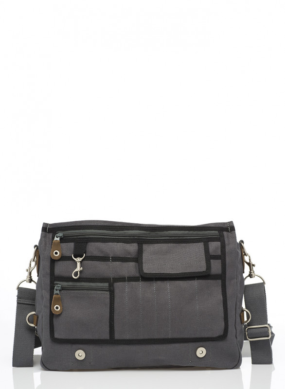 Pure Schultertasche DIN 4 aus Hanf und Bio-Baumwolle