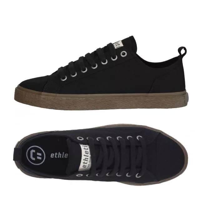 Ethletic Sneaker Goto vegan LoCut Collection 18 - Farbe jet black aus Bio-Baumwolle