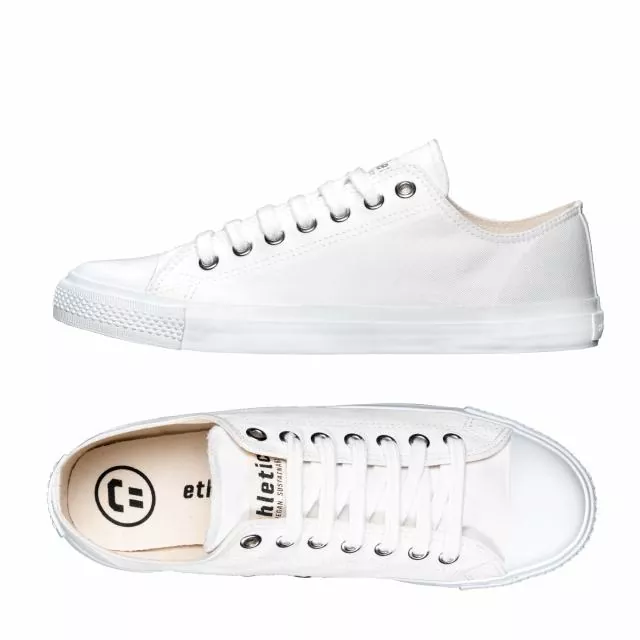Ethletic Sneaker vegan LoCut Collection 19 - Farbe just white aus Bio-Baumwolle Ethletic Sneaker vegan LoCut Collection 19 - Farbe just white aus Bio-Baumwolle
