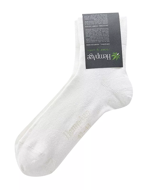 HempAge ultra leichte Hanfsocken 94 - Farbe white aus 94% Hanf