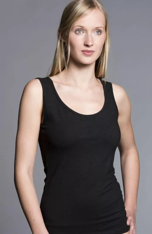 Hanf Damen Top Classic - Farbe black aus Hanf und Bio-Baumwolle Hanf Damen Top Classic - Farbe black aus Hanf und Bio-Baumwolle