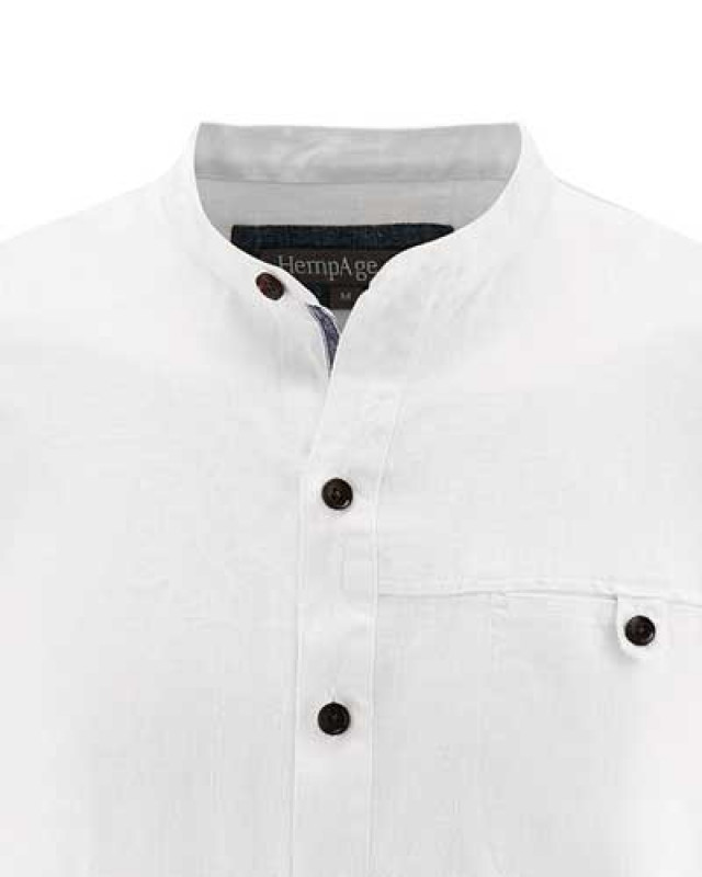 HempAge Hanf Hemd Noam - Farbe white aus 100% Hanf