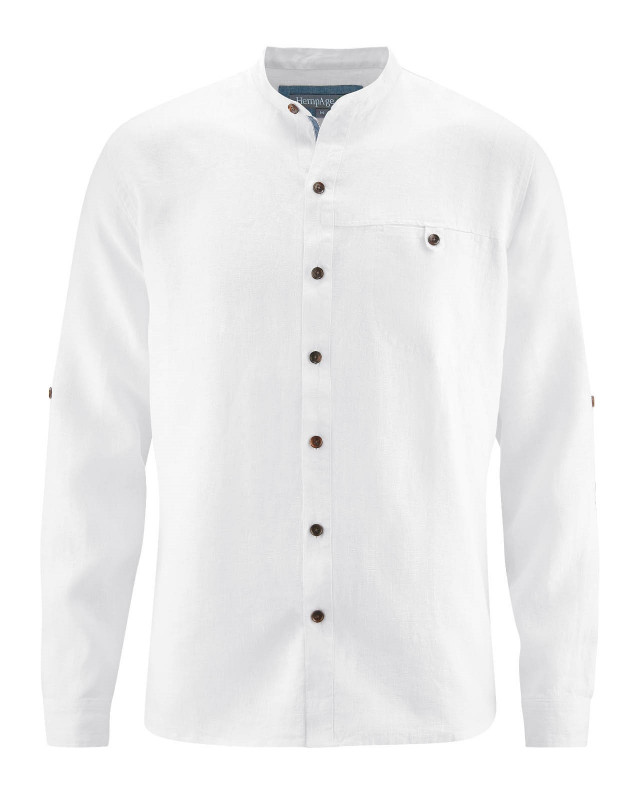 HempAge Hanf Hemd Noam - Farbe white aus 100% Hanf