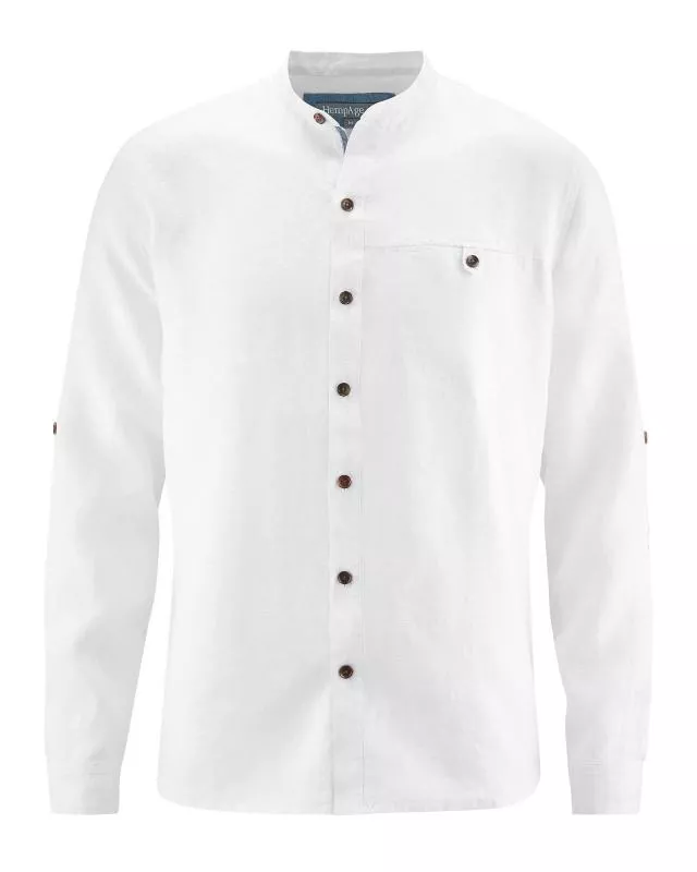 HempAge Hanf Hemd Noam - Farbe white aus 100% Hanf