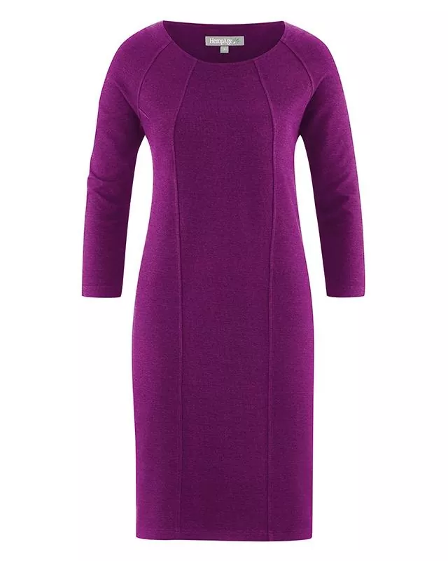 HempAge Hanf Kleid Andrea - Farbe berry aus Hanf und Bio-Baumwolle