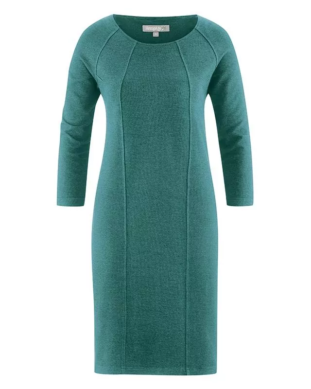 HempAge Hanf Kleid Andrea - Farbe pacific aus Hanf und Bio-Baumwolle