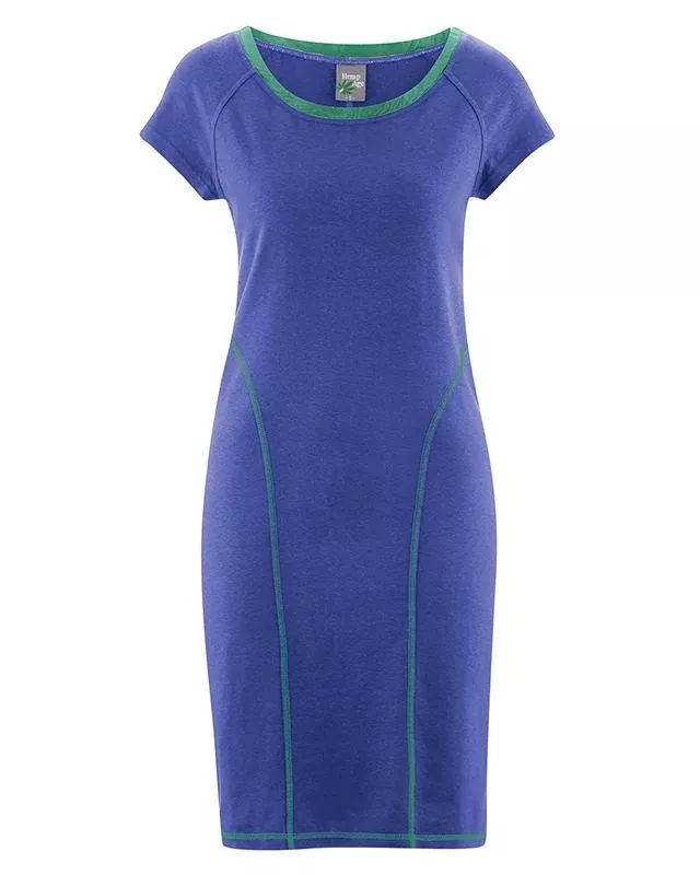 HempAge Hanf Kleid - Farbe cornflower aus Hanf und Bio-Baumwolle