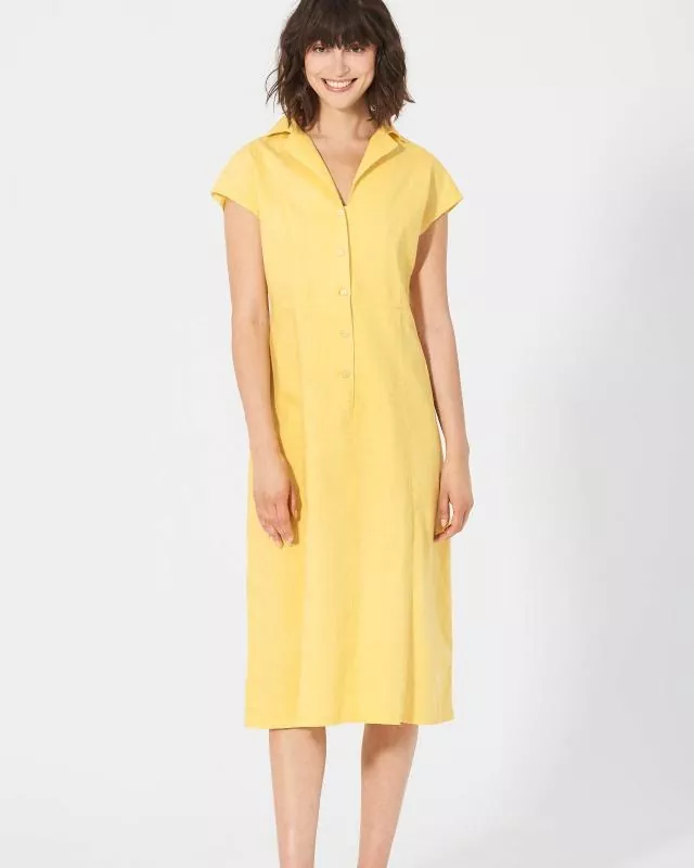 HempAge Hanf Kleid - Farbe butter aus Hanf und Bio-Baumwolle