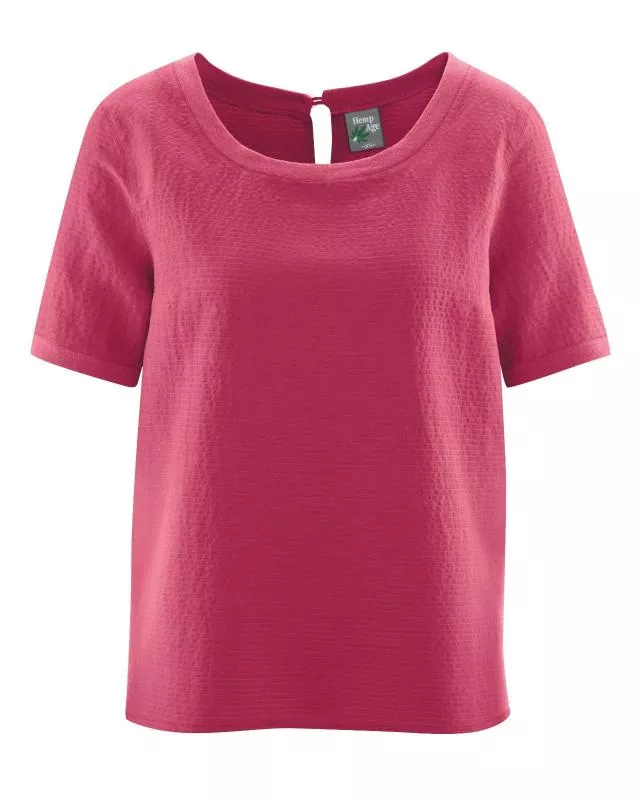 HempAge Hanf Bluse Margaret - Farbe sangria aus Hanf und Bio-Baumwolle