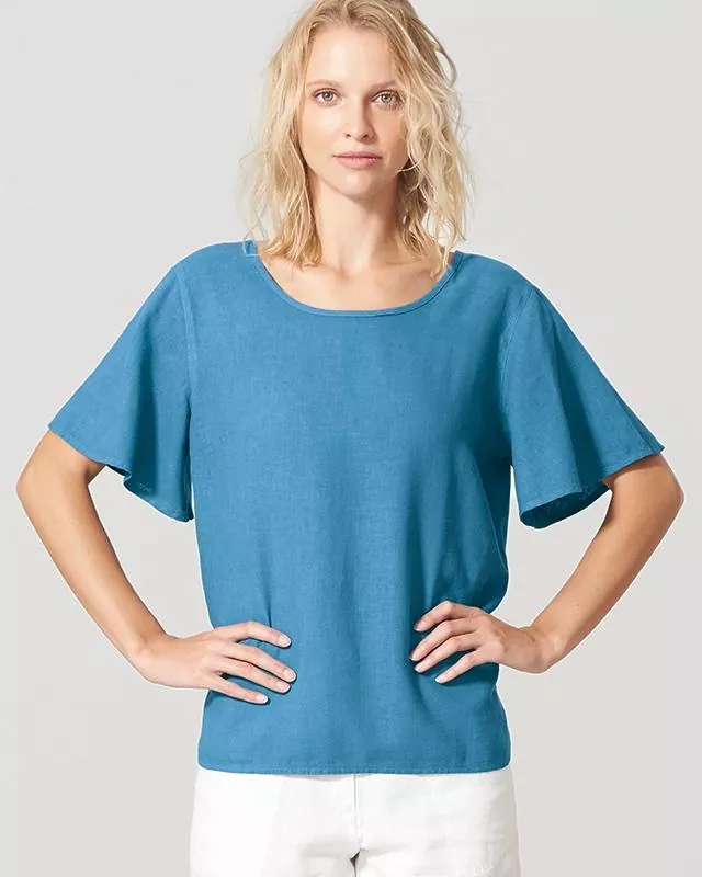HempAge Hanf Bluse - Farbe atlantic aus Hanf und Bio-Baumwolle