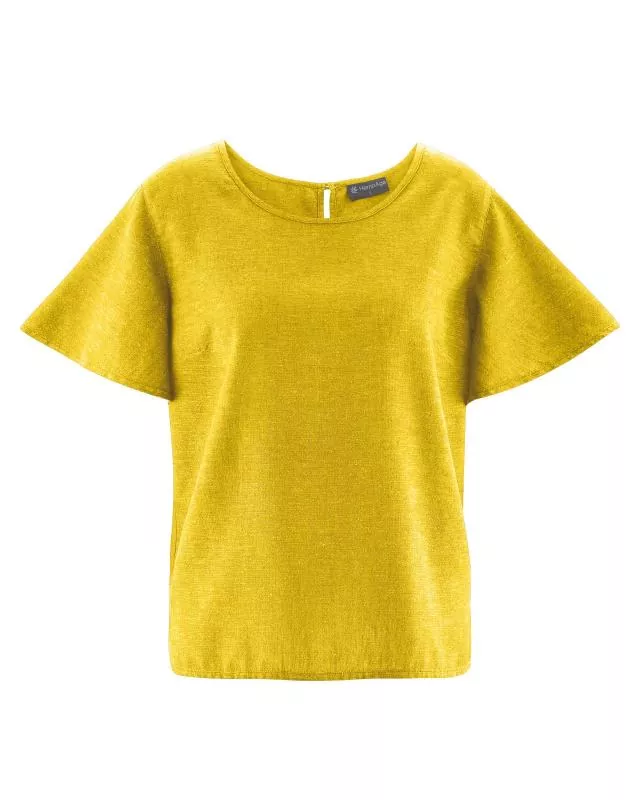 HempAge Hanf Bluse - Farbe curry aus Hanf und Bio-Baumwolle