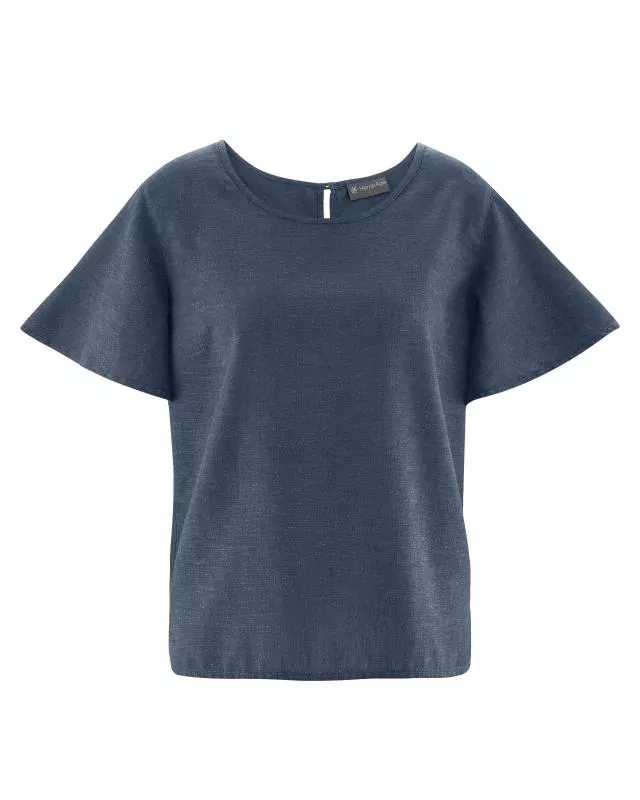 HempAge Hanf Bluse - Farbe wintersky aus Hanf und Bio-Baumwolle