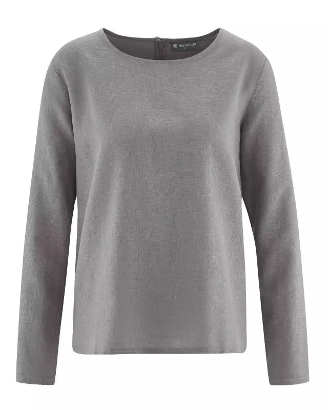 HempAge Hanf Bluse - Farbe taupe aus Hanf und Bio-Baumwolle