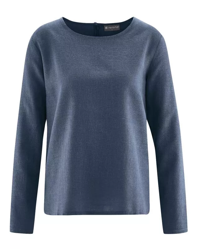 HempAge Hanf Bluse - Farbe wintersky aus Hanf und Bio-Baumwolle