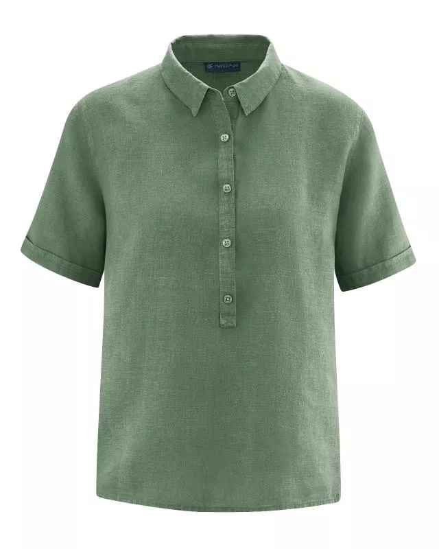 HempAge Hanf Bluse - Farbe herb aus 100% Hanf