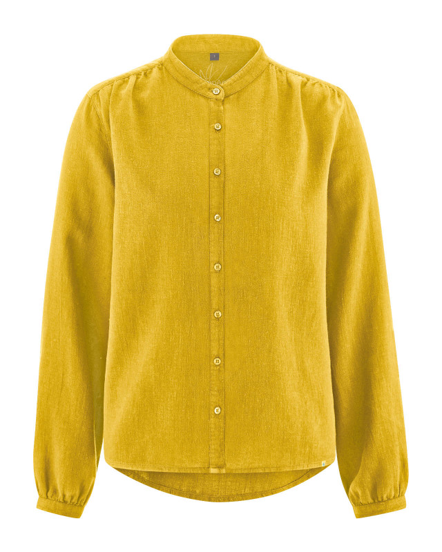 HempAge Hanf Bluse - Farbe curry aus Hanf und Bio-Baumwolle