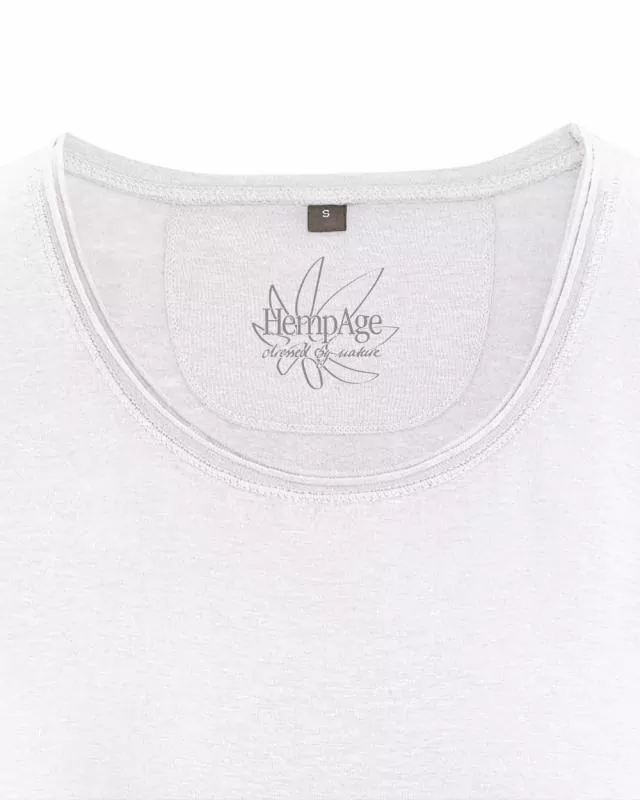 HempAge Hanf T-Shirt Breeze Farbe offwhite Beispielbild Kragen