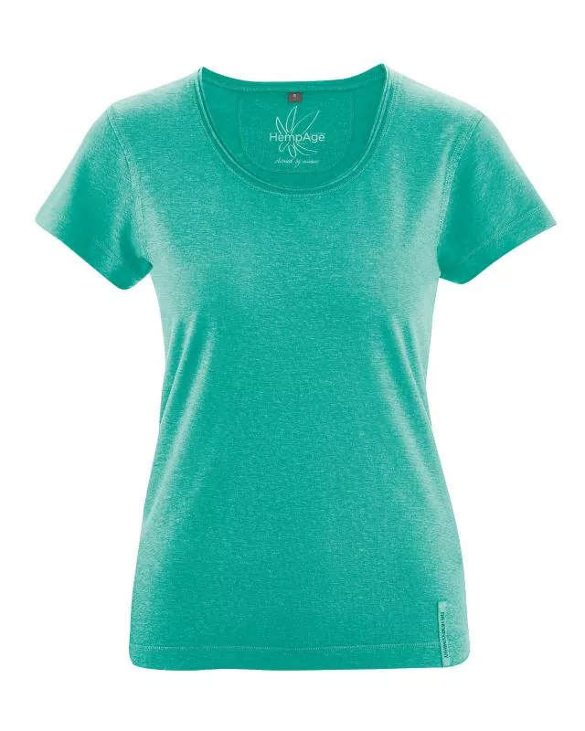 HempAge Hanf T-Shirt Breeze - Farbe emerald aus Hanf und Bio-Baumwolle