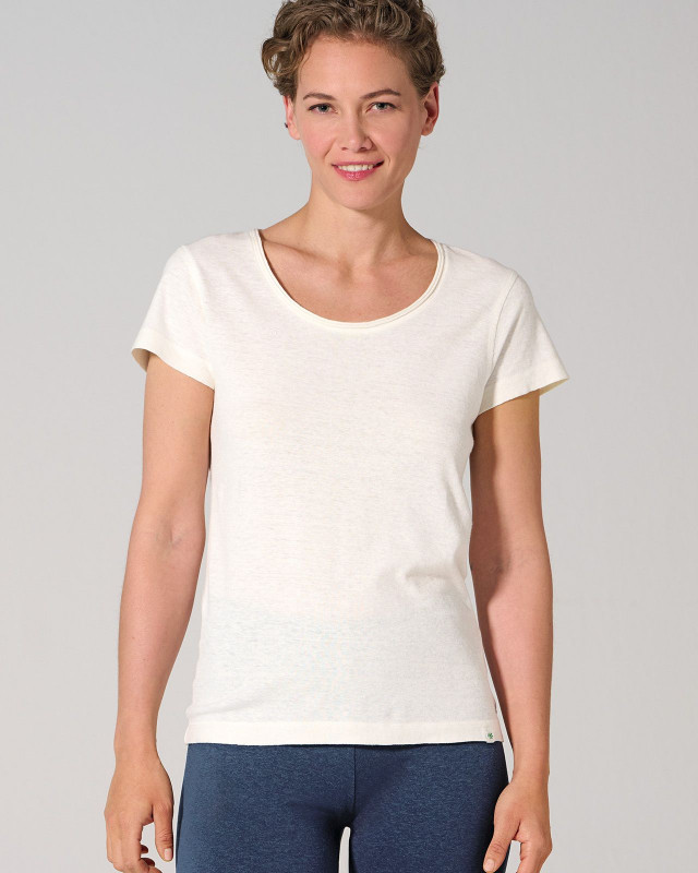 HempAge Hanf T-Shirt Breeze - Farbe offwhite aus Hanf und Bio-Baumwolle