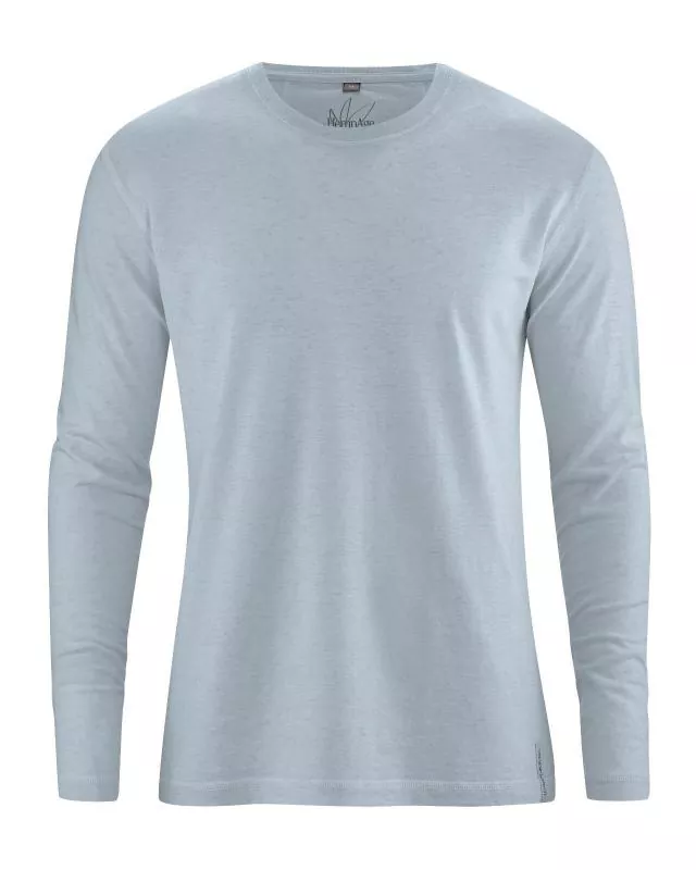 HempAge Hanf Langarm Shirt Diego - Farbe platinum aus Hanf und Bio-Baumwolle