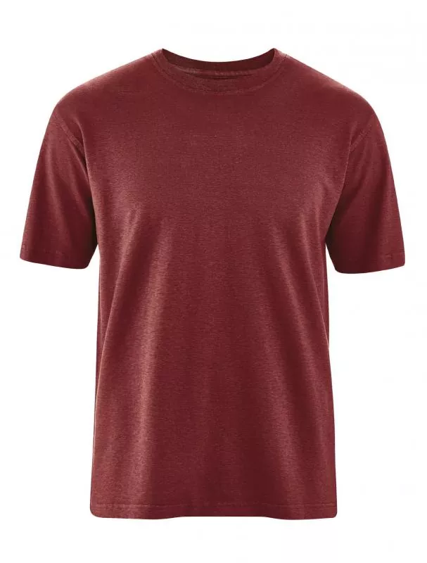 HempAge Hanf T-Shirt Basic Light - Farbe chestnut aus Hanf und Bio-Baumwolle
