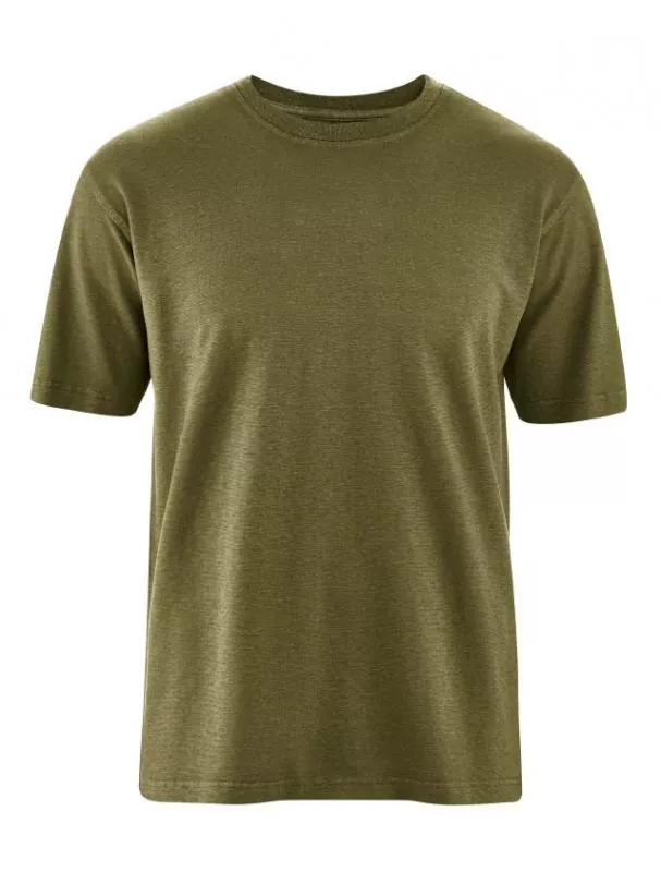 HempAge Hanf T-Shirt Basic Light - Farbe peat aus Hanf und Bio-Baumwolle