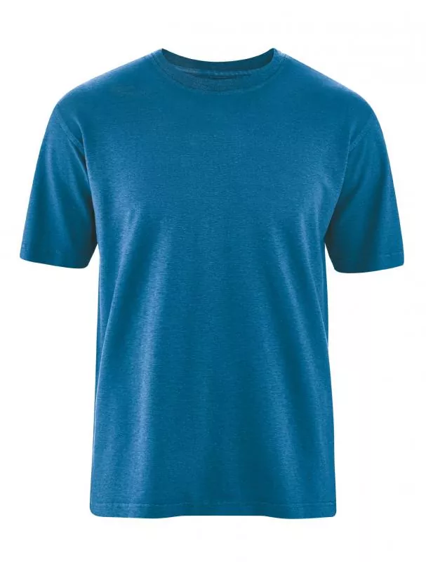 HempAge Hanf T-Shirt Basic Light - Farbe sea aus Hanf und Bio-Baumwolle