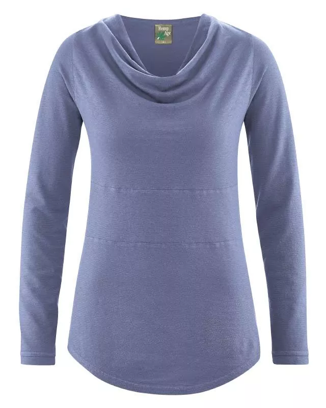 HempAge Hanf Langarm Shirt Rhianna - Farbe lavender aus Hanf und Bio-Baumwolle
