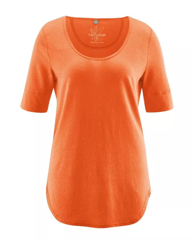 HempAge Hanf T-Shirt - Farbe carrot aus Hanf und Bio-Baumwolle