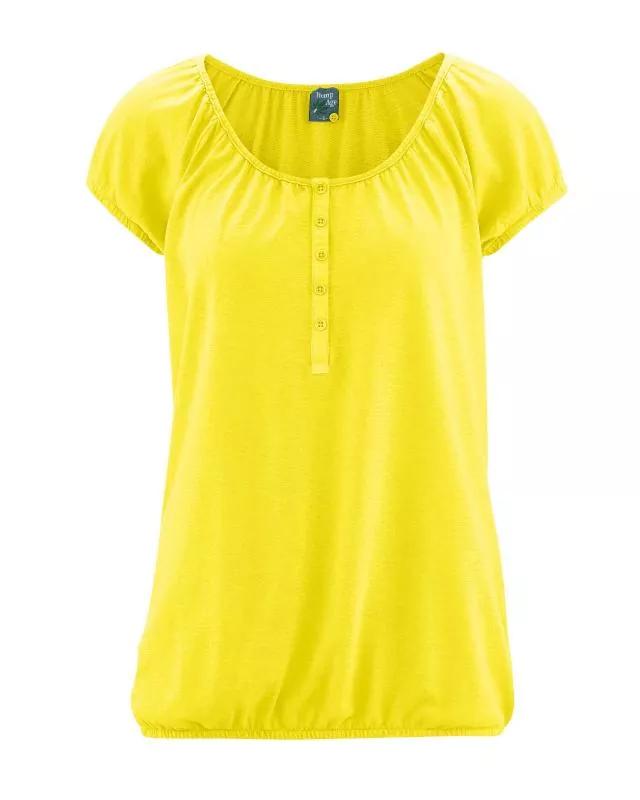 HempAge Hanf Shirt Clara - Farbe citrus aus Hanf und Bio-Baumwolle