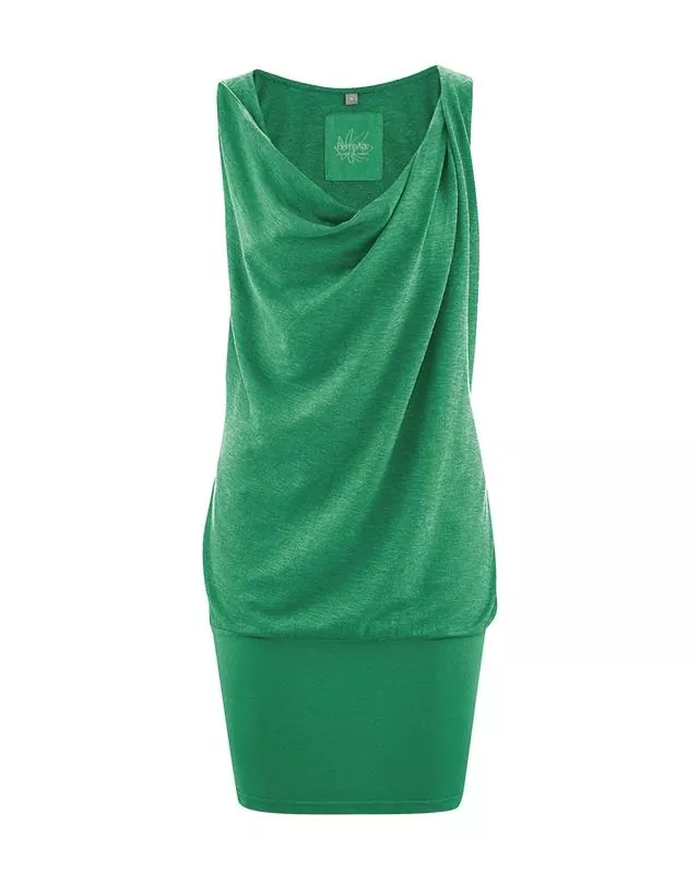HempAge Hanf Kleid Leticia - Farbe smaragd aus Hanf und Bio-Baumwolle