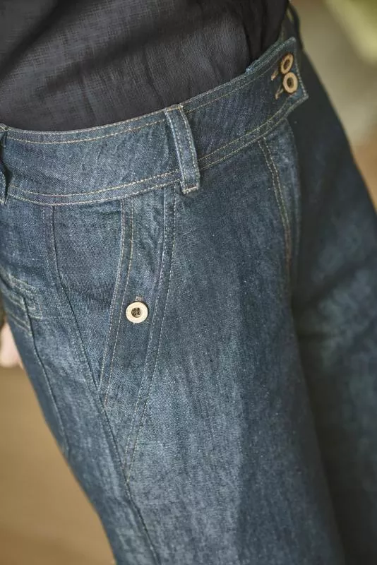 HempAge Hanf Jeans Culotte - Farbe indigo aus Hanf und Bio-Baumwolle