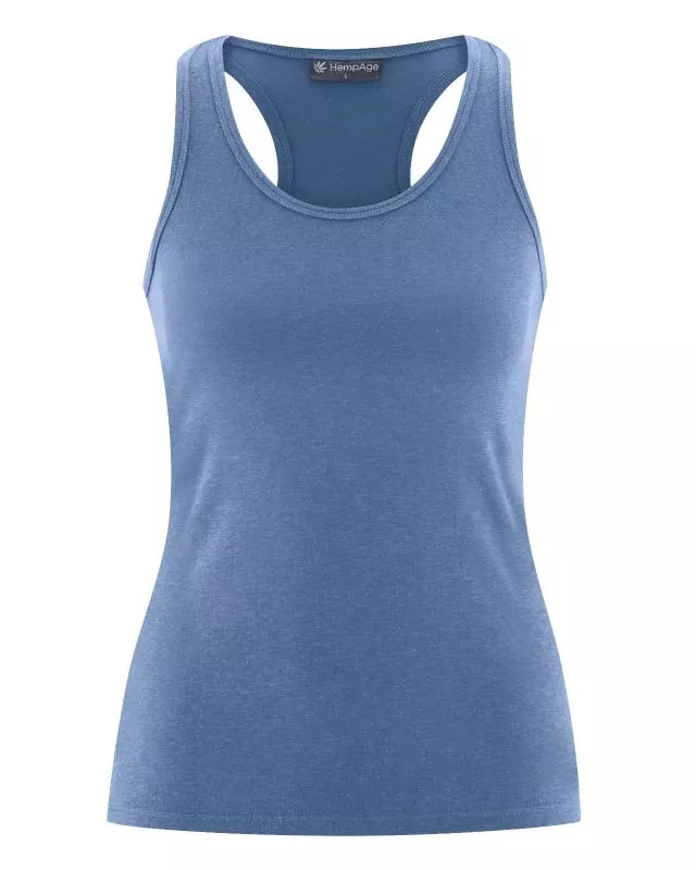 HempAge Hanf Yoga Top - Farbe blueberry aus Bio-Baumwolle und Hanf