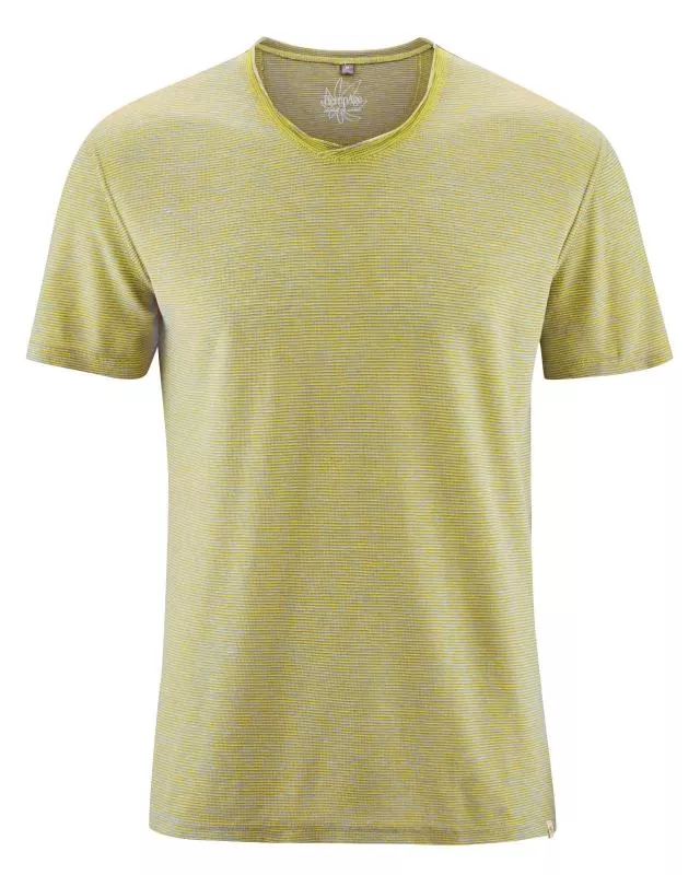 HempAge Hanf T-Shirt Urs - Farbe apple / clearsky / natur aus Hanf und Bio-Baumwolle