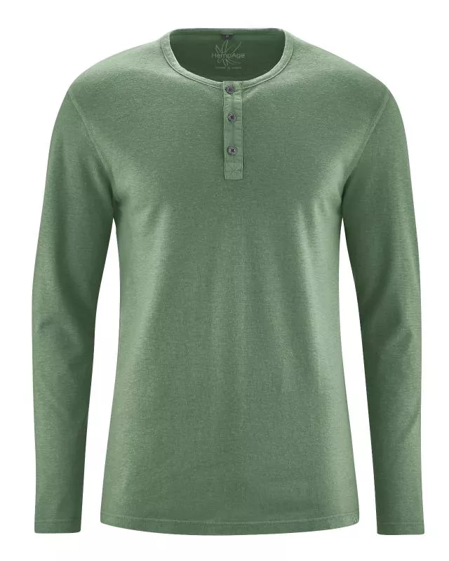 HempAge Hanf Langarm Shirt - Farbe herb aus Hanf und Bio-Baumwolle