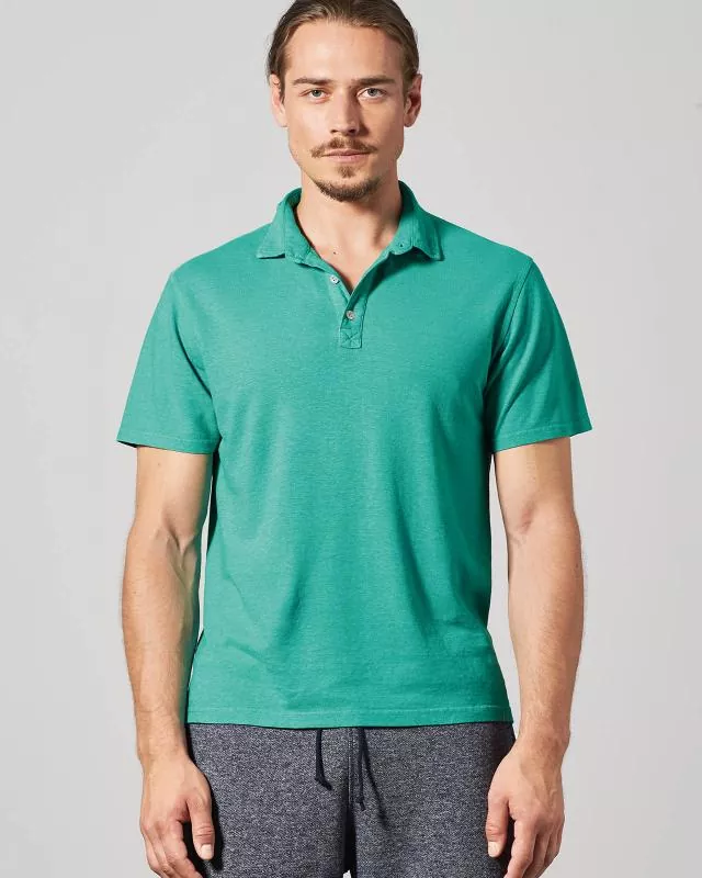 HempAge Hanf Poloshirt - Farbe emerald aus Hanf und Bio-Baumwolle
