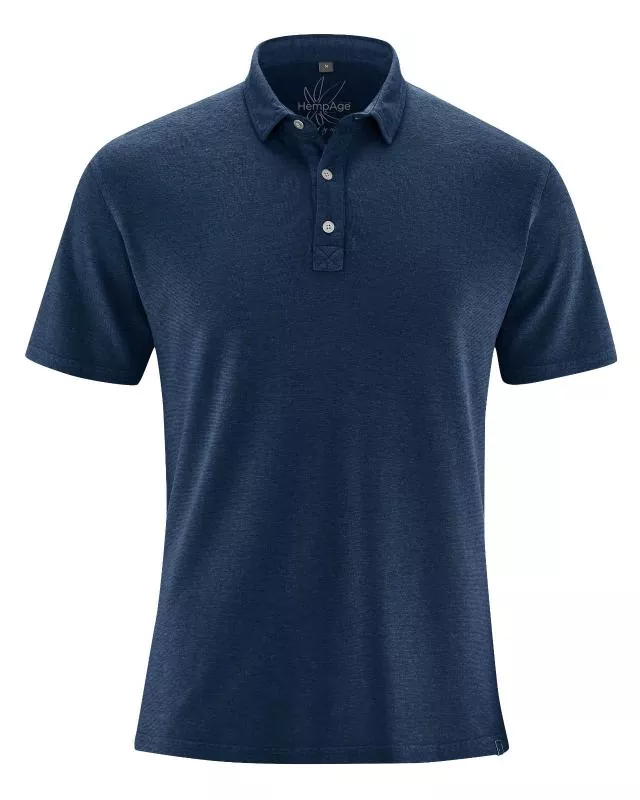 HempAge Hanf Poloshirt - Farbe navy aus Hanf und Bio-Baumwolle