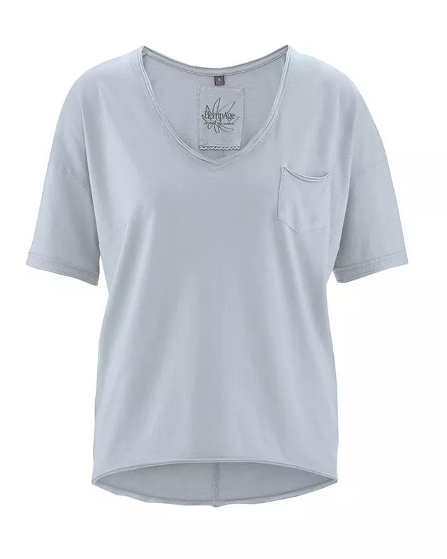 HempAge Hanf T-Shirt Emily - Farbe platinum aus Hanf und Bio-Baumwolle