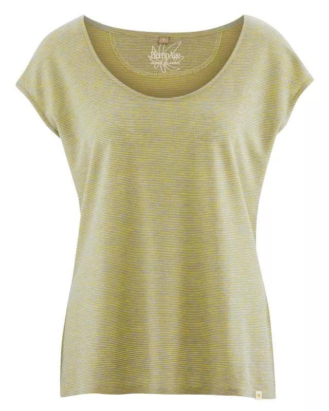 HempAge Hanf T-Shirt Sally - Farbe apple / clearsky / natur aus Hanf und Bio-Baumwolle