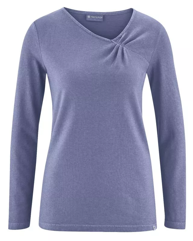 HempAge Hanf Langarmshirt - Farbe lavender aus Hanf und Bio-Baumwolle