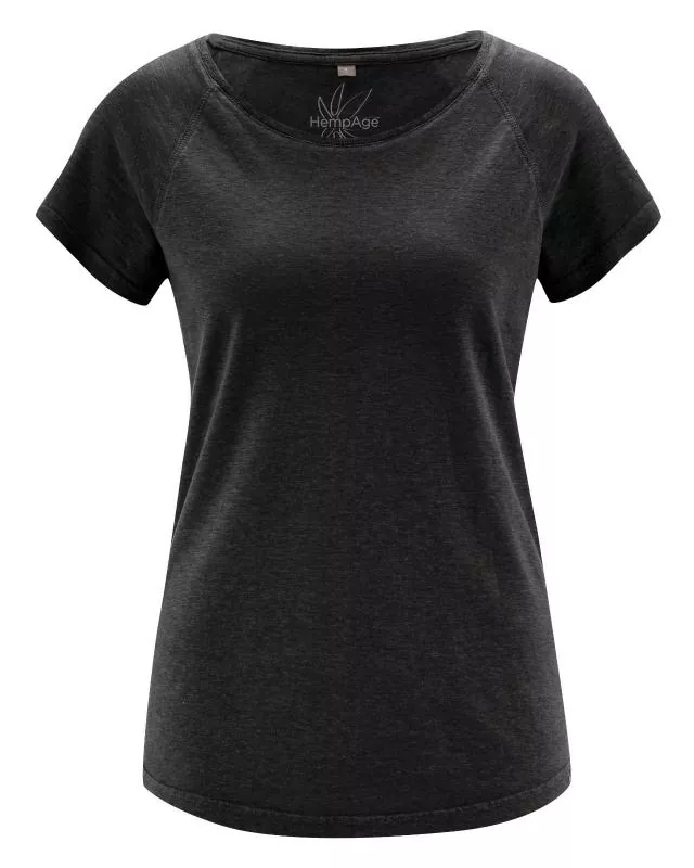 HempAge Hanf Raglan Shirt - Farbe black aus Hanf und Bio-Baumwolle
