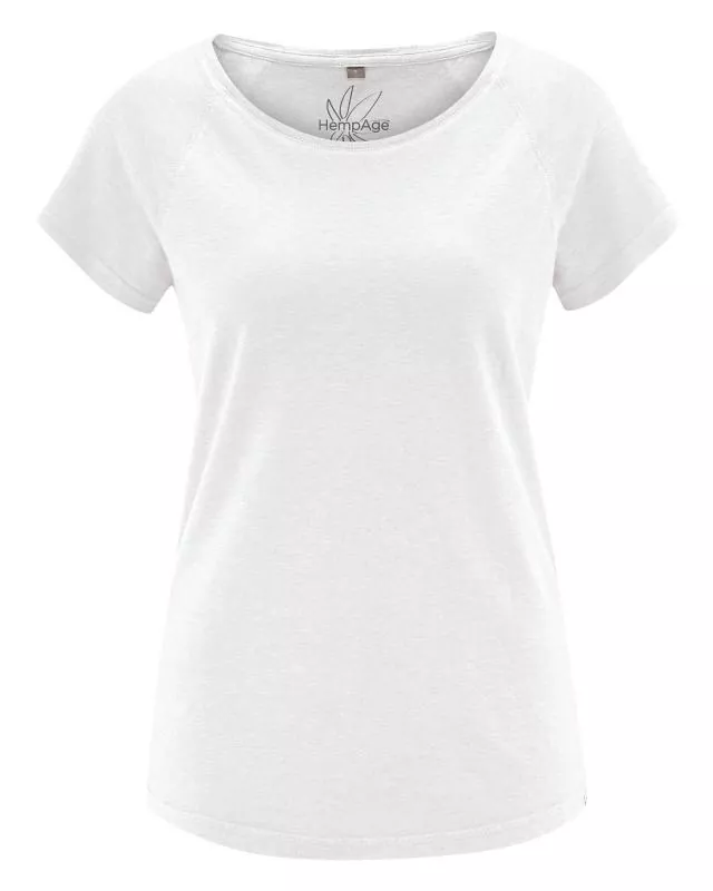 HempAge Hanf Raglan Shirt - Farbe white aus Hanf und Bio-Baumwolle