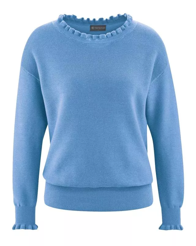 HempAge Hanf Pullover - Farbe heaven aus Bio-Baumwolle und Hanf