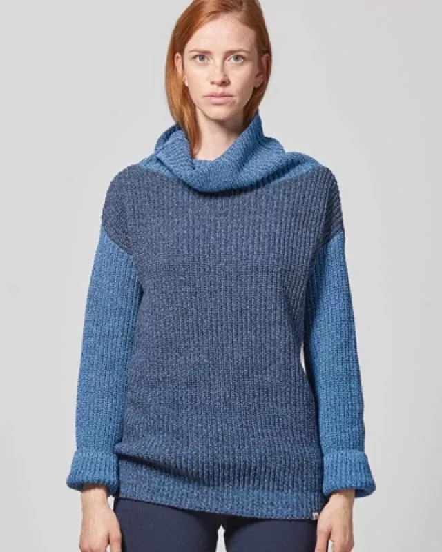 HempAge Hanf Rollkragenpullover - Farbe dark / heaven aus Hanf und Bio-Baumwolle