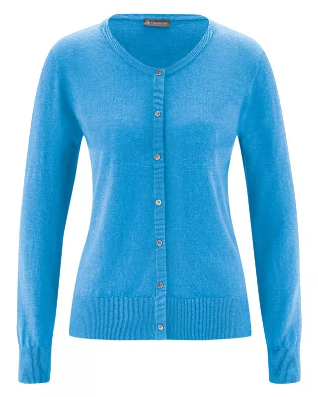 HempAge Hanf Sommer Cardigan - Farbe topaz aus Hanf und Bio-Baumwolle